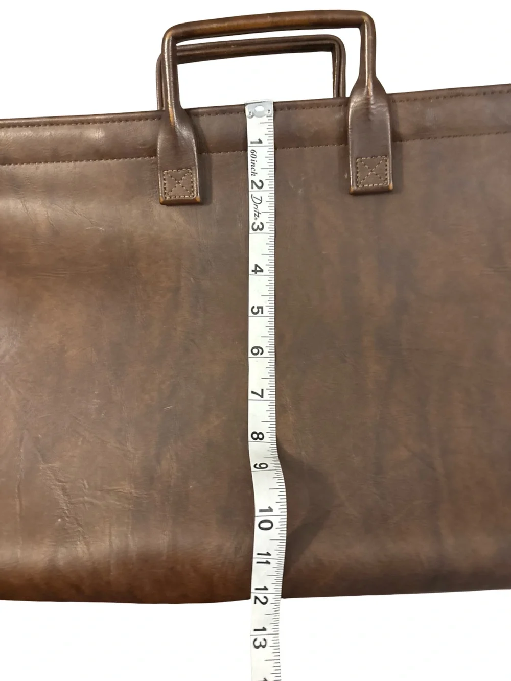 Brown Leather Briefcase Collectible Durable Old Money Portfolio Tote or Caryall